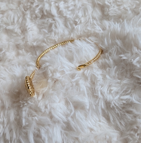 TORY BURCH Rope Logo Hinged Cuff Bangle - Picture 3 of 4